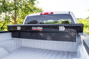 Deezee Universal Tool Box - Red Crossover - Single Lid Black BT Full Size