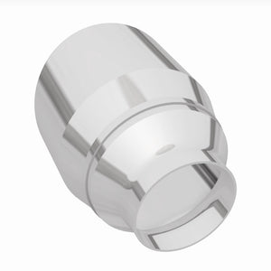 MagnaFlow Tip Stainless Double Wall Round Single Outlet Polished 4.5in DIA 2.5in Inlet 5.75in Length