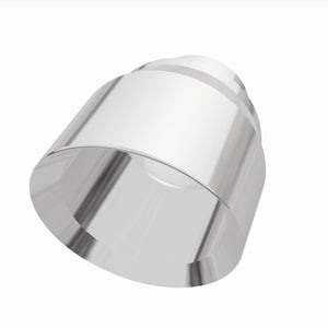 MagnaFlow Tip Stainless Double Wall Round Single Outlet Polished 4.5in DIA 2.5in Inlet 5.75in Length