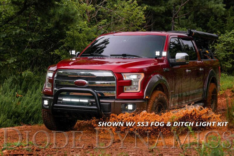 Diode Dynamics 18 In LED Light Bar Single Row Straight Clear Combo Each Stage Series