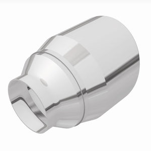 MagnaFlow Tip Stainless Double Wall Round Single Outlet Polished 4.5in DIA 2.5in Inlet 5.75in Length